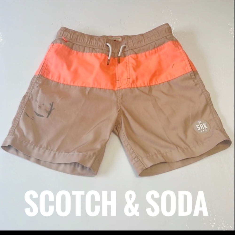 Authentic Scotch & Soda boys designer swim shorts sz 10